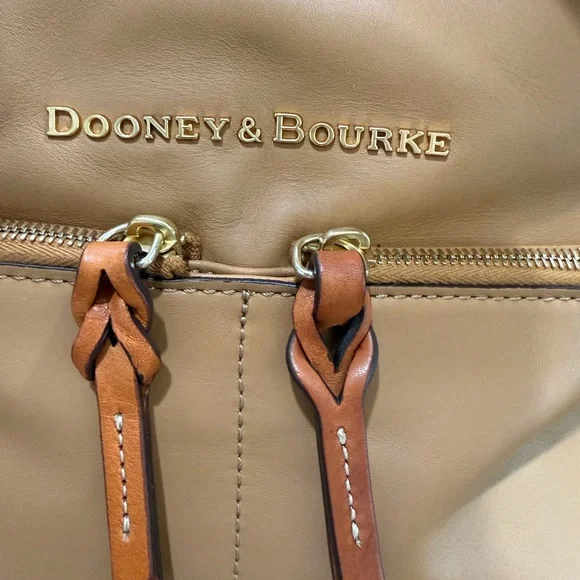 Dooney & Bourke Brown Leather Backpack - Picture 9 of 12